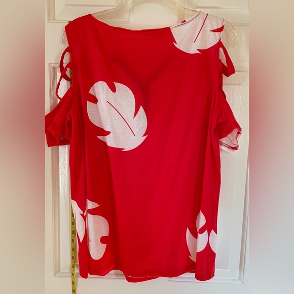 Cold shoulder top Red XL - Picture 5 of 7